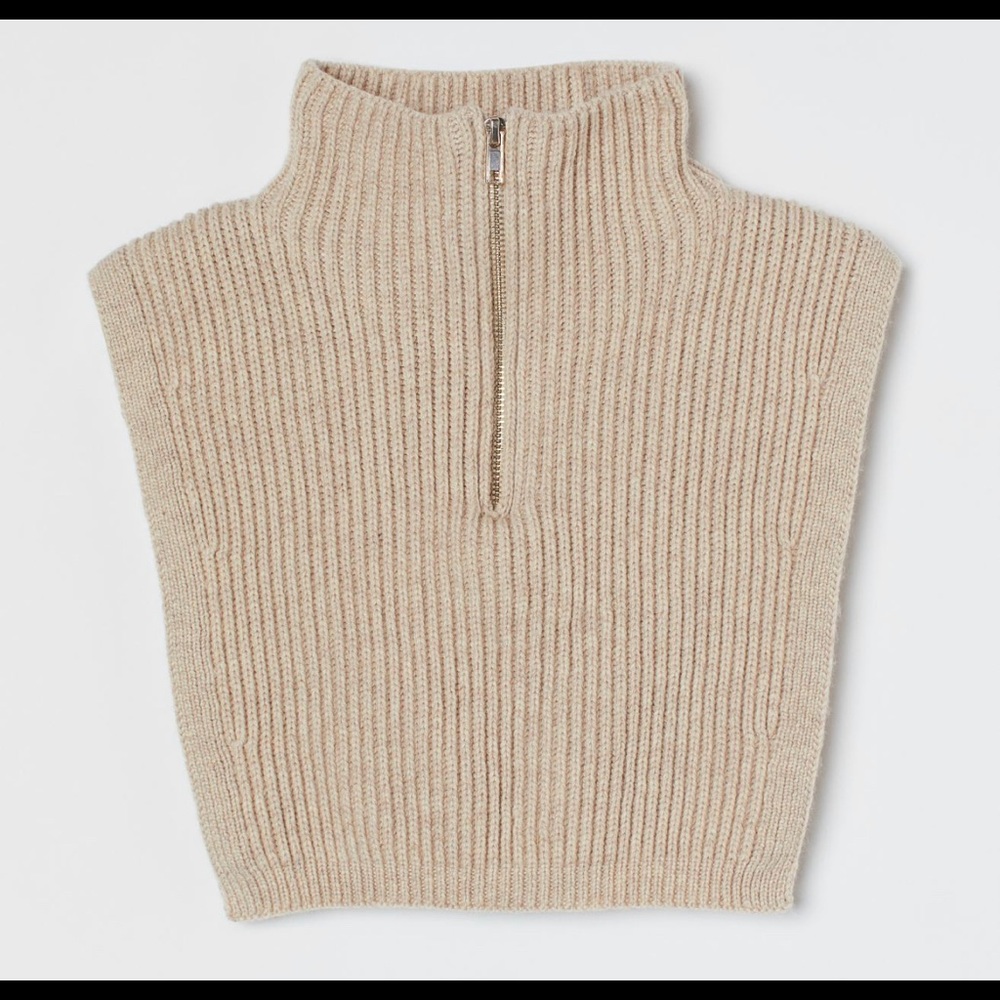 Knit collar with zipper ⚪️NEW⚪️ ONESIZE